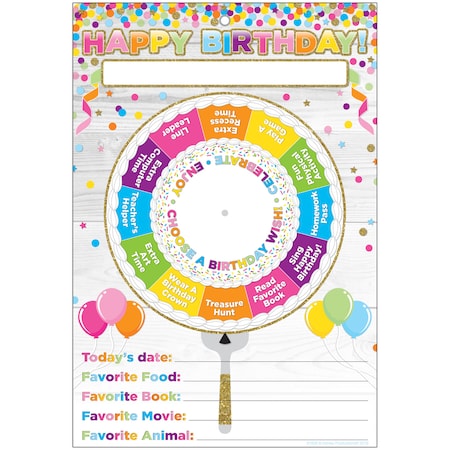 ASHLEY PRODUCTIONS Smart Poly Smart Wheel, Birthday Wishes 91608